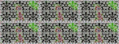 Çiçek deseni. Renkli Bahar Temalı Kusursuz Arkaplan. Raster kusursuz. Güzel kumaş deseni. Düz Çiçek Elementleri Tasarımı.