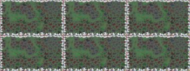 Raster illüstrasyonu. Bahar Kelebeği teması. Çizim, karalama, karalama. Yeşil ve gri renkte güzel, pürüzsüz bir kelebek örtüsü. Giysi kumaşı için böcek dokusu parçası tekrarlanıyor. Sonsuz.