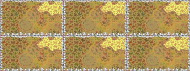 Çocuk kelebeklerin pürüzsüz deseni. Raster. Sarı renkli sanat kelebekleri. Kağıt, kumaş, ambalaj kağıdı ve duvar kağıdı tasarımı için sevimli bir arkaplan.