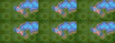 Çiçek deseni. Raster illüstrasyonu. Kusursuz Chichi kumaş deseni. Renkli Bahar Temalı Kusursuz Arkaplan. Düz Çiçek Elementleri Tasarımı.