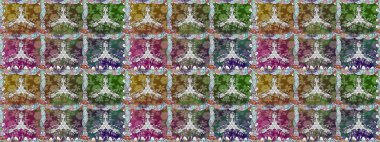 Çiçekli el, pürüzsüz desen çizmiş. Modern gelişim yeşil raster arka plan duvar kâğıdı illüstrasyon klasik çizgili iz sürme desenli çiçekler, çiçekli süsler.