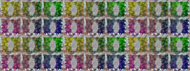 Raster illüstrasyonu. Egzotik çiçekler, botanik, yeşil renklerdeki parlak klasik doğa. Klasik tropikal doğal elementlerin suluboya seti.