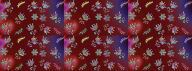 Renkli elementlerle Raster ilginç desen