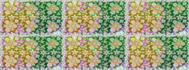 Raster Golden Mehndi kusursuz desen. Tarafsız renklerde desen. Kına dövmeli süs çiçekleri, altın çıkartmalar, mehndi ve yoga tasarımı, kartlar ve parmak izleri..