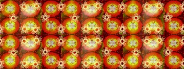 Klasik oryantal desen kahverengi, kırmızı ve turuncu renkler üzerine. Geleneksel raster ve altın desen. Damask taslak süsü.