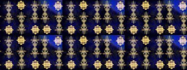 Kar tanelerinin soyut arkaplanı olan şirin bir Noel arkaplanı. Siyah, mavi ve gri kar taneleri. Raster illüstrasyonu. Renkler. Noel ve Yeni Yıl moda baskıları için tatil tasarımı.