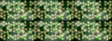 Güzel soyut kar tanesi raster tasarımı. Yeni yıl kar tanesi. Düz kar karalama ikonları, kar taneleri yeşille silueti, noel afişi için tarafsız ve mavi renkler, kartlar.