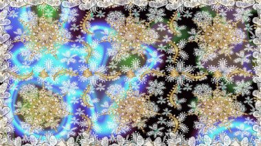 Şam, tasarım için kusursuz desen. Tarafsız renklerde, altın elementli pürüzsüz desen.