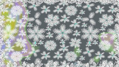 Şirin çiçekleri, desenleri ve gri renkleri olan renksiz bir desen. Tekstil için dikişsiz suluboya desen. El çizimi çiçek pürüzsüz desen (taş)).