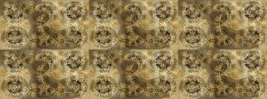 Kar tanelerinin soyut arkaplanlı Noel şablonu. Raster illüstrasyonu. Kahverengi, bej ve nötr renkler. Noel ve Yeni Yıl moda baskıları için tatil tasarımı.