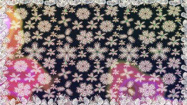 Çiçeksel elementlerle süslenmiş zarif raster dokusu. Gri renkler ve parlak çiçekler üzerinde soyut, pürüzsüz desen. Küçük çiçekte şirin bir çiçek deseni var..