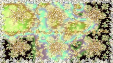 Klasik raster sarısı, kusursuz desen. Geleneksel oryantasyon süsü. Klasik klasik klasik arka plan. Tarafsız renklerde altın elementlerle kusursuz desen.