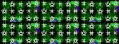 Mavi, siyah ve yeşil renkler ve altın elementler üzerine çizim deseni. Klasik klasik klasik arka plan. Geleneksel oryantasyon süsü. Klasik Raster altın desenini çiz.