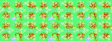 Raster resim. Raster kar taneleri desen. Renkli arka plan üzerinde raster sevimli kar taneleri.