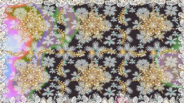 Gri renkli Raster altın deseni. Altın kar taneleri basit, pürüzsüz desen. Kış sembolü, Mutlu Noeller, Mutlu yıllar 2019. Soyut duvar kağıdı, ambalaj dekorasyonu.