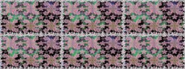 Kusursuz çiçek deseni. Tarafsız renklerde Asya tekstil tarzında. Raster illüstrasyonu.