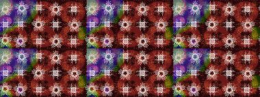 Kar tanelerinin soyut arkaplanlı Noel şablonu. Kahverengi, kırmızı ve nötr kar taneleri. Raster illüstrasyonu. Renkler. Noel ve Yeni Yıl moda baskıları için tatil tasarımı.