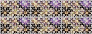 Suluboya efekti. Raster desen. Botanik seamless modeli. Organik öğeleri.