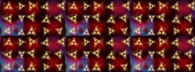 Kar tanesi raster arka planı. Kış kahverengisi, kırmızı ve siyah noel kar düz kristal elementi. Xmas Frost kar taneleri izole edilmiş siluet sembolü. Meteoroloji buz koleksiyonu. Raster illüstrasyonu