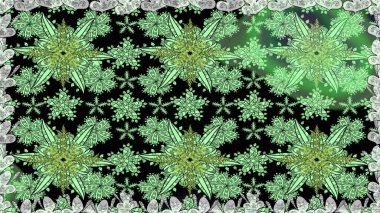 Sorunsuz çiçek desenli çiçekli, halk tarzında bırakır. Elle çizilmiş. Raster illüstrasyon.