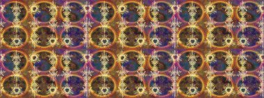 Kahverengi, sarı ve bej renkli kristal kar taneleri. Raster illüstrasyonu.