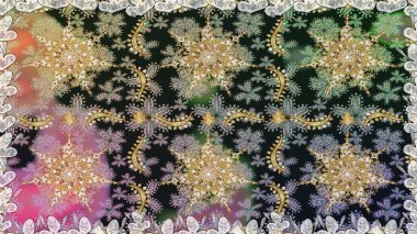 Damask kusursuz yinelenen arkaplan. Barok tarzında altın çiçekli süs. Doku arka planında altın duvar kâğıdı. Gri renklerdeki altın element.