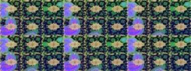 El yapımı dekoratif çerçeve, albüm kapağı, tebrik kartı, klasik Art deco tarzı. Raster soyut çiçek çelengi altın karalama fantezi yaprakları ve gri renkli çiçekler.