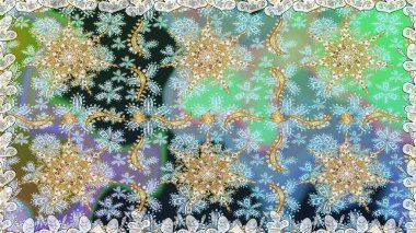 Raster oryantal süs. Kusursuz altın desen. Altın elementlerle nötr renklerde altın desen.