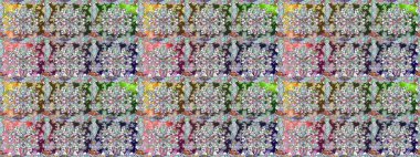 Süslü kumaş deseni. Raster deseni. Çiçekli, suluboya desenli kusursuz çiçek deseni.