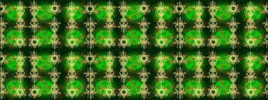 Yeşil, mavi ve sarı renkli çiçekler. Sevimli çiçek raster deseni. Düz Çiçek Elementleri Tasarımı. Renkli Bahar Teması çizim şablonu.