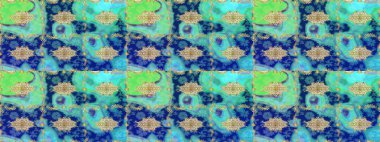 Klasik Raster altın desenini çiz. Raster illüstrasyonu. Mavi renkler ve altın elementler üzerine çizim. Geleneksel oryantasyon süsü. Klasik vintage arkaplan.