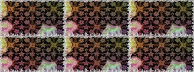 Renkli Bahar Temalı Kusursuz Arkaplan. Raster kusursuz. Güzel kumaş deseni. Çiçek deseni. Düz Çiçek Elementleri Tasarımı.