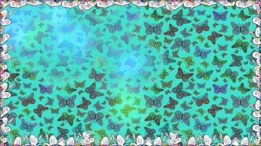 Karala, karala, karala. Raster. Kelebek deseni. Duvar kâğıdı, giysi, erkek ve kızlar için soyut, kusursuz desen.