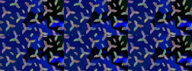 Yeni yıl kar tanesi. Güzel soyut kar taneleri raster tasarımı. Düz kar karalama ikonları, kar taneleri silueti mavi, siyah ve yeşil renklerde Noel afişi, kartlar.