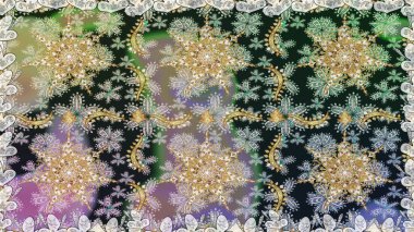 Lüks, kraliyet ve Viktorya dönemi konsepti. Altın elementli gri renkli altın desenli. Raster klasik barok çiçeksiz altın desenli. Süsleme.