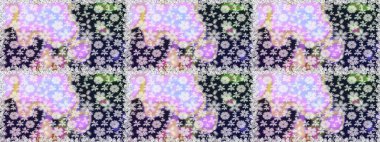 Raster illüstrasyonu. Küçük çiçekteki sevimli çiçek deseni. Tarafsız renklerde yaz çiçekleri. Raster deseni.