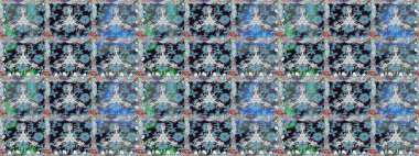 Klasik taslak çizimi. Raster çiçek izi. Çiçek mavisi pürüzsüz desen.