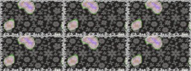 Raster illüstrasyonu. Güzel kumaş deseni. Düz Çiçek Elementleri Tasarımı. Karalama çiçeği. Renkli Bahar Temalı Kusursuz Arkaplan. Zentangle soyut çiçekleri.