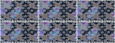 Yumuşak, bahar çiçekli arka plan. Çiçekli karalama şeklinde Raster çiçek deseni. Gri renkli çiçekler.