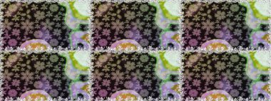 Renkli Bahar Temalı Kusursuz Arkaplan. Çocuk stili. Düz Çiçek Elementleri Tasarımı. Çiçekli pürüzsüz raster arka plan.