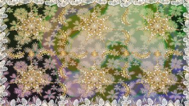 Tekrarlayan elementlerle kusursuz soyut arkaplan. Tarafsız ve altın desenli. Zarif raster klasik desen.