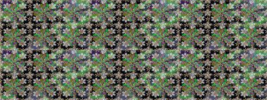 Vadinin yeşil renkli çiçekleri. Raster dikişsiz çiçek deseni.