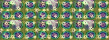 Raster illüstrasyonu. Bokeh yeşili, nötr ve blues ve kar taneleriyle dekoratif Noel arkaplanı.