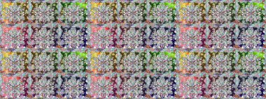 Süslü kumaş deseni. Raster deseni. Çiçekli, suluboya desenli kusursuz çiçek deseni.