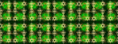 Yeşil, mavi ve sarı renkli çiçekler. Sevimli çiçek raster deseni. Düz Çiçek Elementleri Tasarımı. Renkli Bahar Teması çizim şablonu.