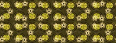 Yeni yıl tabelası. Kar tanesi kışı kahverengi, yeşil ve sarı renklerde izole edilir. Raster illüstrasyonu. Kutlamanın sembolü. Kahverengi, yeşil ve sarı ikon silueti. Noel tasarımı için.