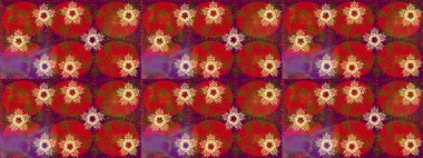 Soyut mandala veya kaprisli kar tanesi içini kaplamak sanat çizmek. Renkli arka plan üzerinde izole sevimli kar taneleri. Raster illüstrasyon.