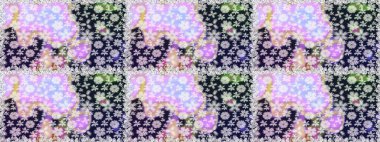 Raster illüstrasyonu. Küçük çiçekteki sevimli çiçek deseni. Tarafsız renklerde yaz çiçekleri. Raster deseni.