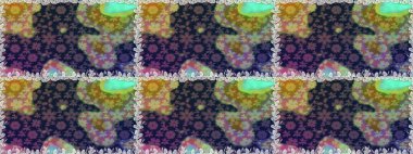 Asya tekstil tarzında. Renkli Bahar Temalı Kusursuz Arkaplan. Düz Çiçek Elementleri Tasarımı. Kusursuz çiçek deseni. Raster illüstrasyonu. Gri renkli çiçekler.