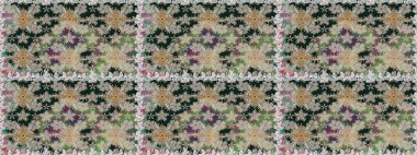 Çiçek duvar kâğıdı. Renkli, pürüzsüz desen. Çiçek arkaplan. Raster illüstrasyonu. Gri renkli şirin tekstil.